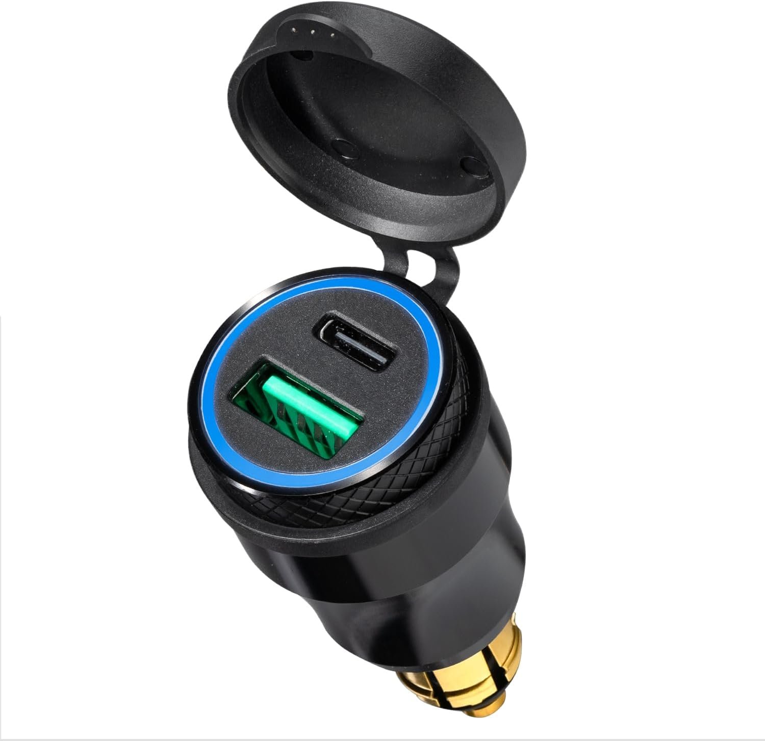 DIN Hella Plug Motorcycle Power Adapter Review: QC 3.0 & Type-C