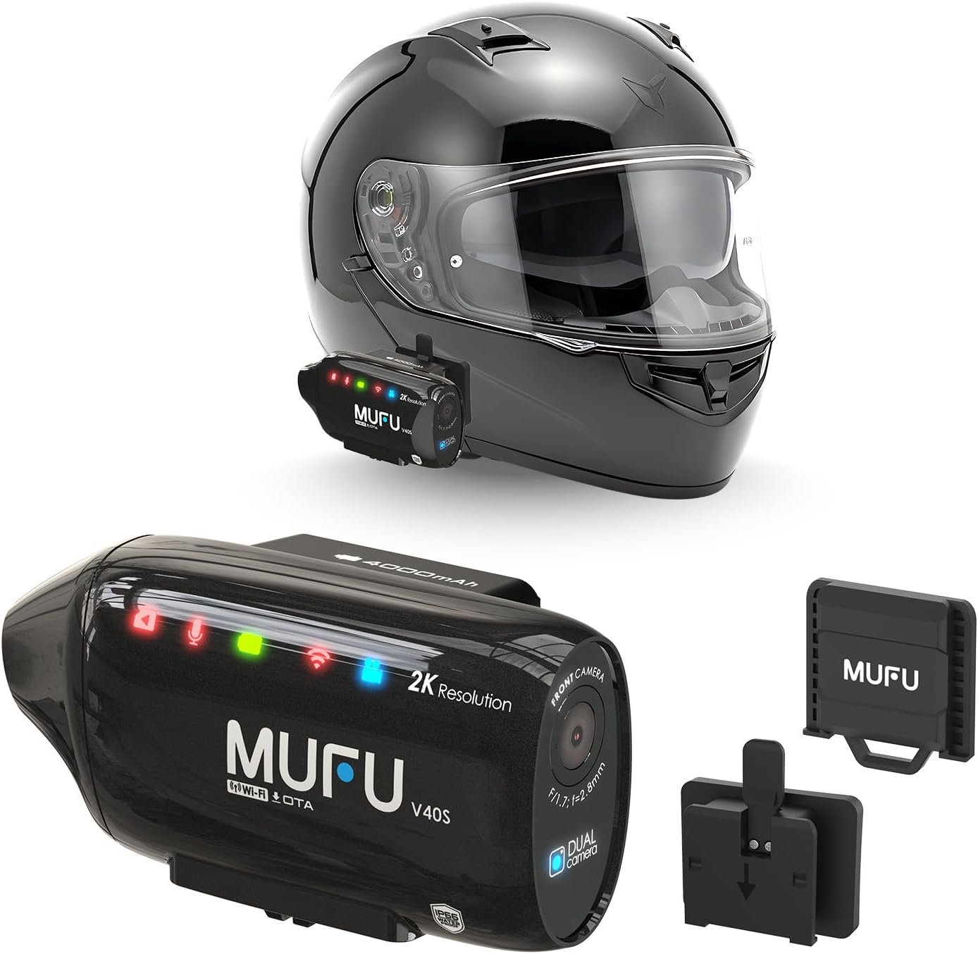 MUFU V40S Side-Mount Helmet Camera Review: Dual 2K POV Cam