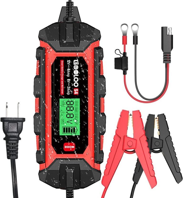 GOOLOO S4 4A Battery Charger Review: Smart 6V/12V Maintainer
