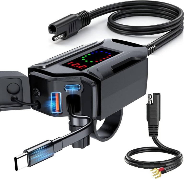 Motorcycle USB Charger 3‑in‑1 Review: USB‑A, USB‑C & Retractable Type‑C