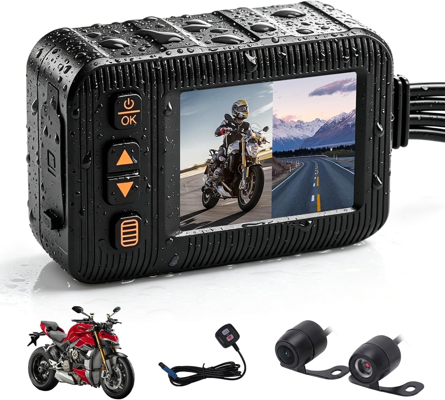 Motorcycle 1080P Dual Dash Cam Review: Front & Rear HD DVR