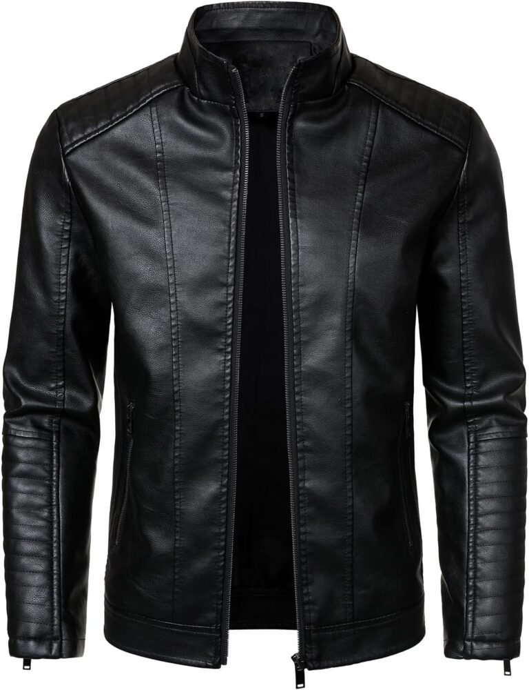 HOOD CREW Faux Leather Motorcycle Jacket Review