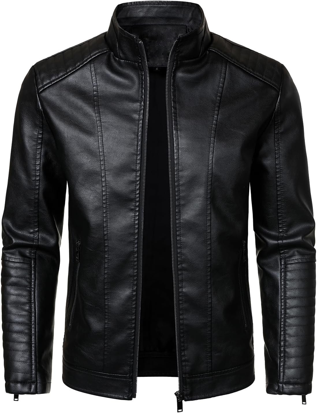 HOOD CREW Faux Leather Motorcycle Jacket Review