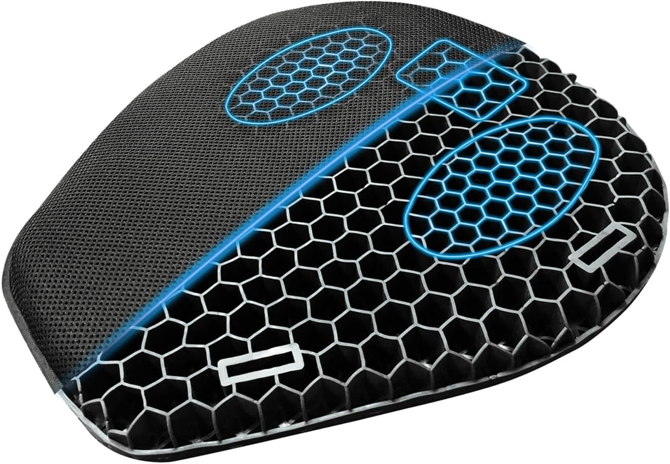 Motorcycle Seat Cushion 3D Honeycomb Gel Pad Review