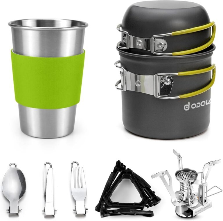 Odoland Camping Cookware Stove Set Review: 9-Piece Backpacking Mess Kit