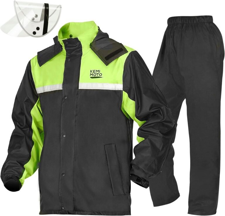 KEMIMOTO Motorcycle Rain Suit Review: 15,000mm Breathable PVC