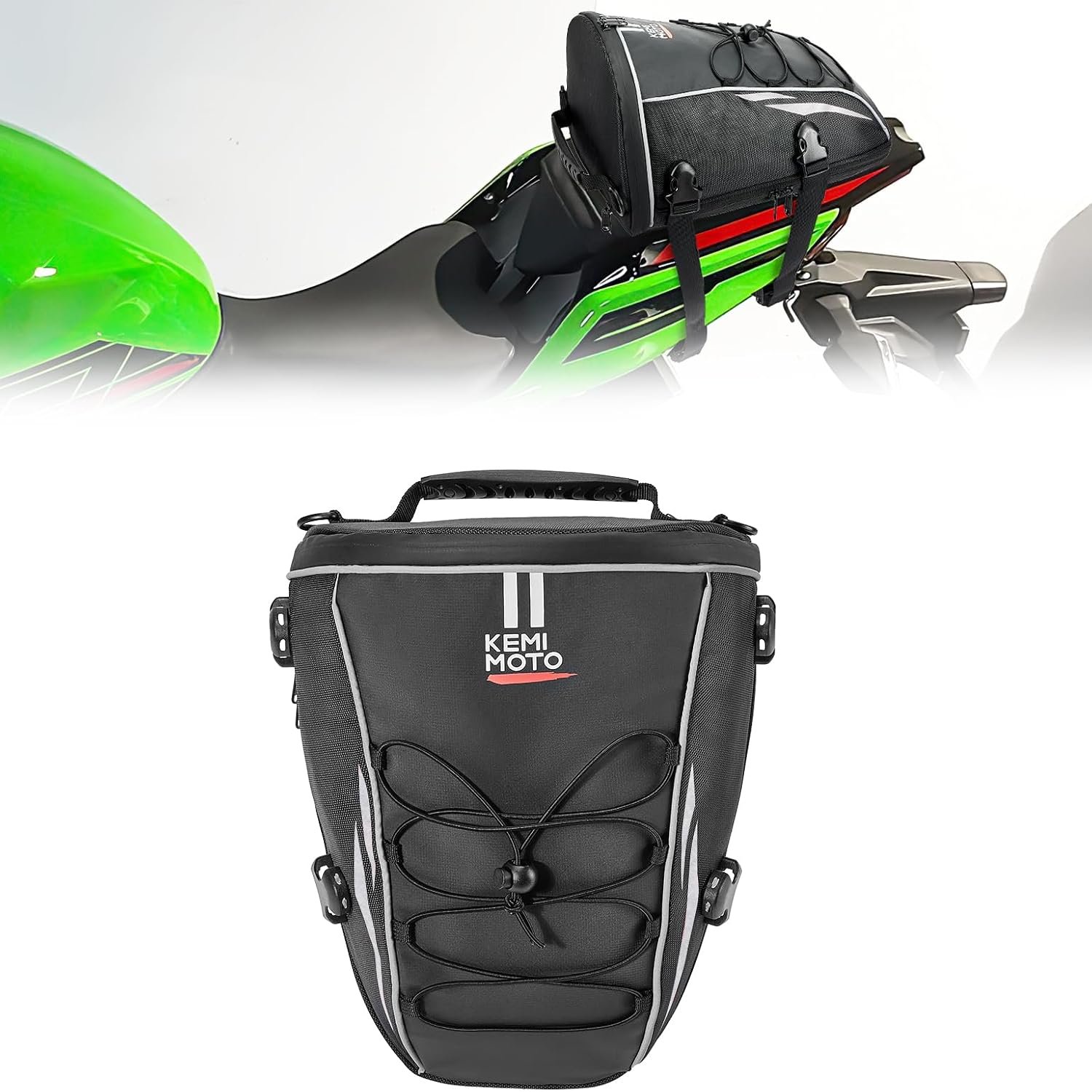 KEMIMOTO 10L Motorcycle Tail Bag Review: Waterproof Rear Rack Bag