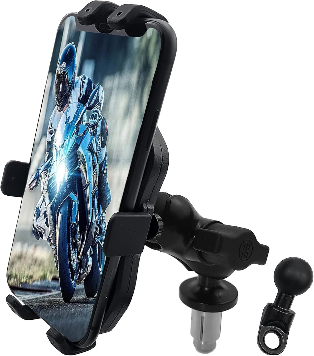 Motorcycle Phone Mount Fork Stem Holder Review: Universal GPS Bracket