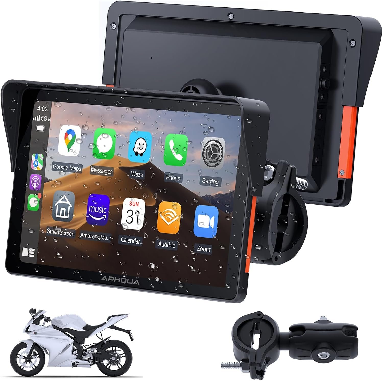 APHQUA 722 Motorcycle CarPlay 7-inch GPS Navigation System Review