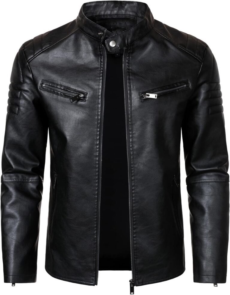 HOOD CREW Faux Leather Motorcycle Jacket Review