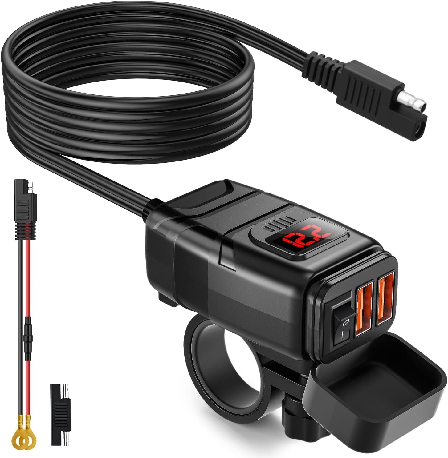 EXTRACTME Motorcycle USB Charger Review: Dual QC 3.0 + Voltmeter