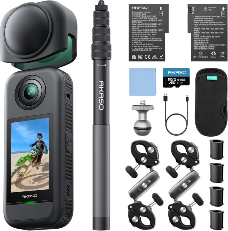 AKASO 360 Action Camera Review: 5.7K 360 Motorcycle Combo