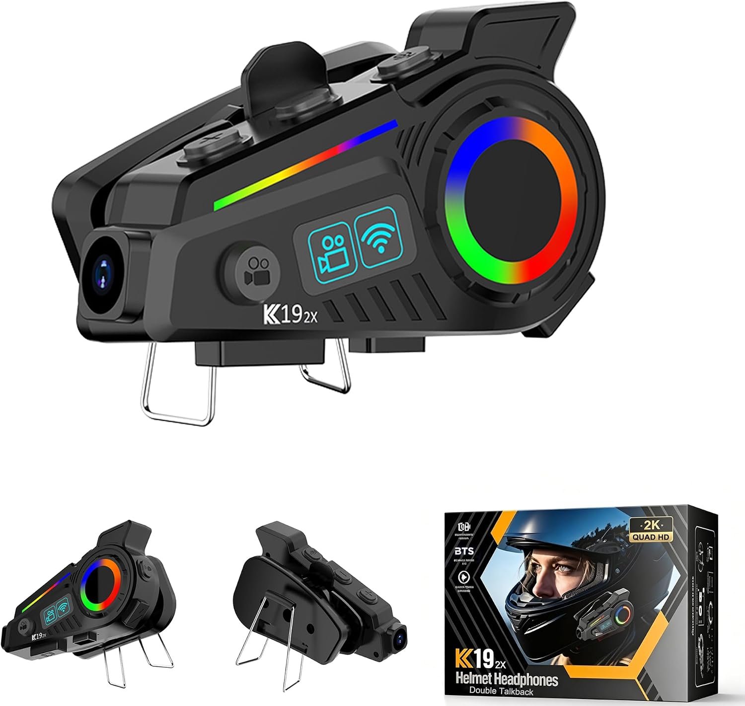Motorcycle Helmet Bluetooth Headset with 2K Camera Review