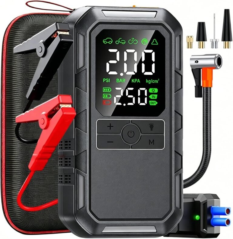 8000A Jump Starter with Air Compressor Review: 12V Portable Pack
