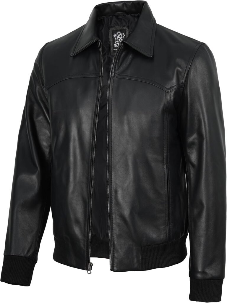 Men’s Bomber Leather Jacket Review: Vintage Lambskin Bomber