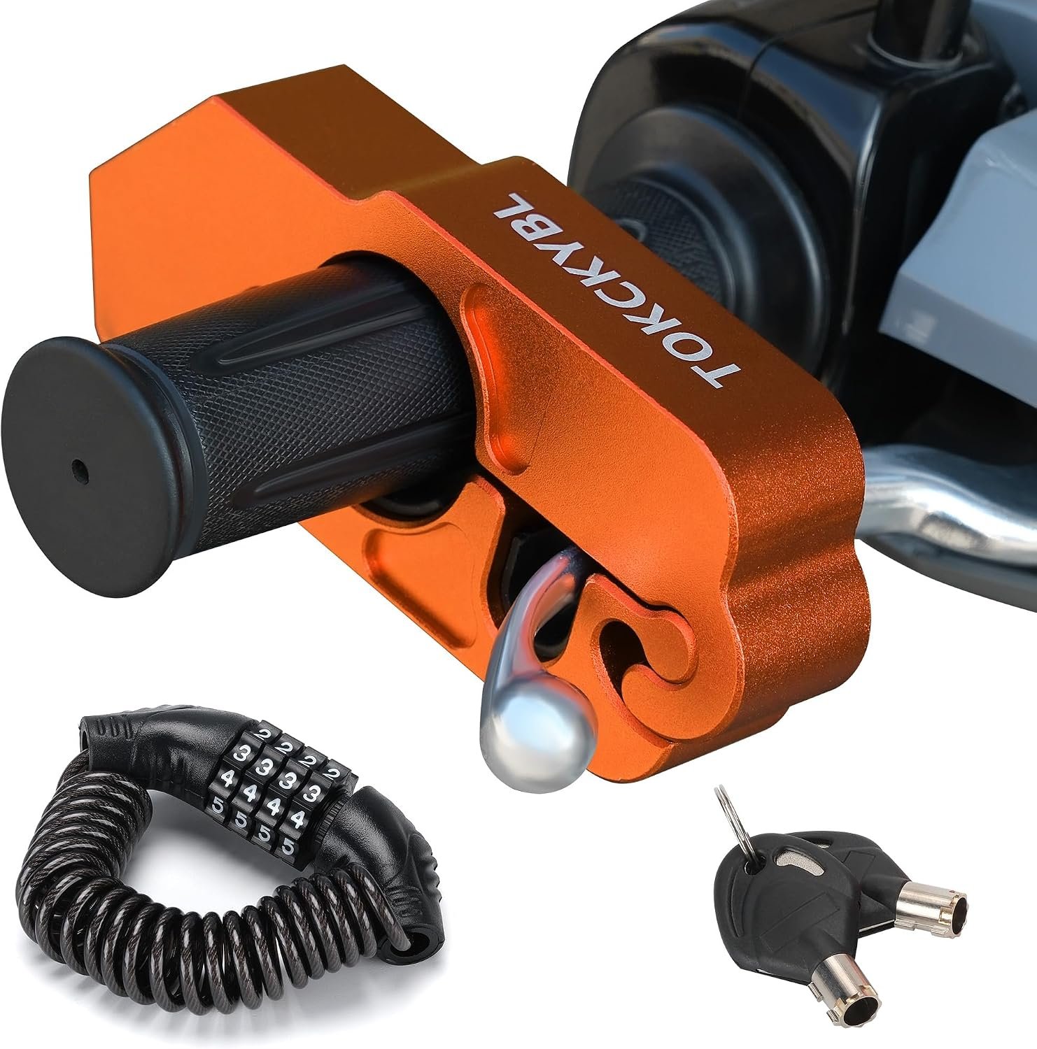 TOKCKYBL Motorcycle Lock Review: Heavy-Duty Handlebar & Helmet Lock