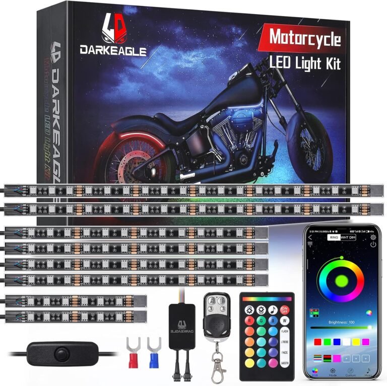 LD DARKEAGLE 8PCS Motorcycle RGB LED Light Kit Review